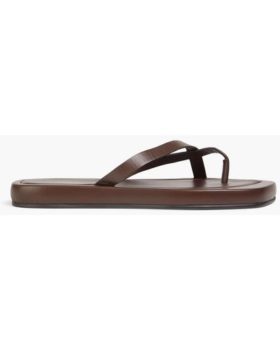 FRAME Le Montauk Leather Sandals - Brown
