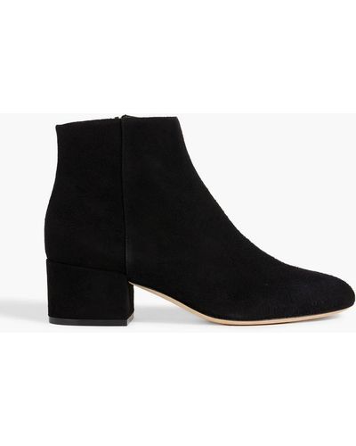 Sergio Rossi Austin Suede Ankle Boots - Black