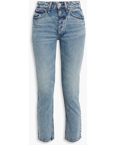 Rag & Bone Nina hoch sitzende cropped skinny jeans - Blau