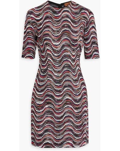 Missoni Mini-strickkleid mit metallic-effekt in häkeloptik - Schwarz