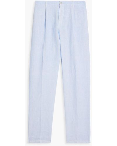 120% Lino Linen Pants - Blue