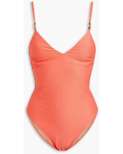 Heidi Klein Portofino badeanzug aus stretch-piqué - Orange