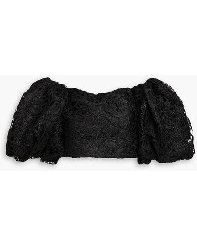 Aje. Patina Off-the-shoulder Embellished Taffeta Top - Black