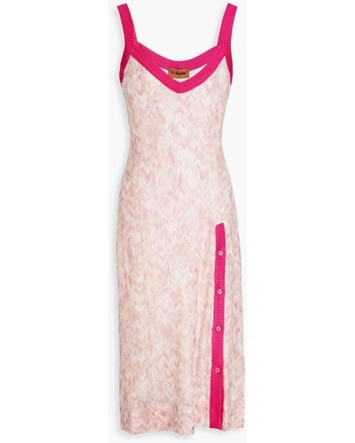 Missoni Crochet-knit Dress - Pink