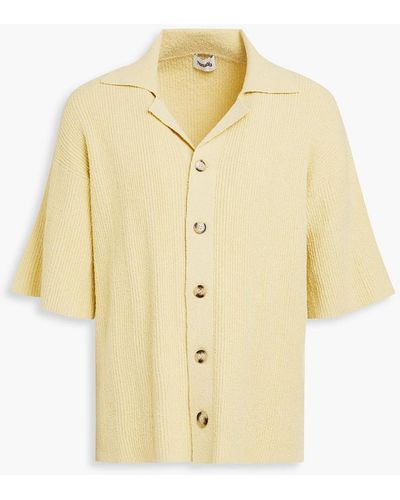 Nanushka Jeff Cotton-blend Chenille Shirt - Yellow