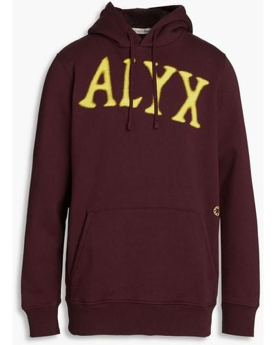 1017 ALYX 9SM Printed French Cotton-blend Terry Hoodie - Purple