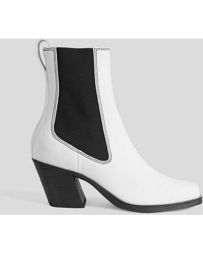 Rag & Bone Axis Leather Ankle Boots - White