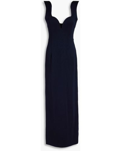 Galvan London Knitted Maxi Dress - Blue