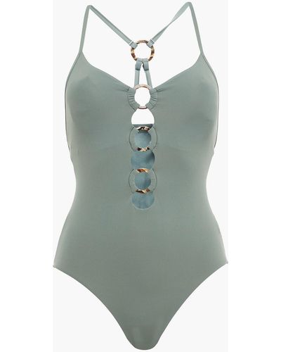 Seafolly Ring-embellished Swimsuit - Multicolor