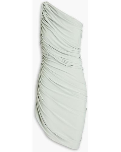 Norma Kamali Diana One-shoulder Ruched Stretch-jersey Dress - White