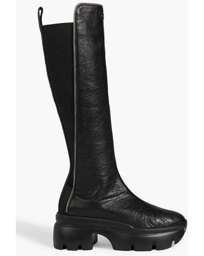 Giuseppe Zanotti Apocalypse 20 Pebbled-leather Knee Boots - Black