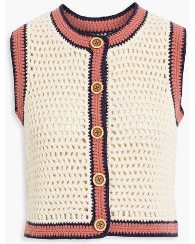 RE/DONE 90s Crocheted Cotton Vest - Pink