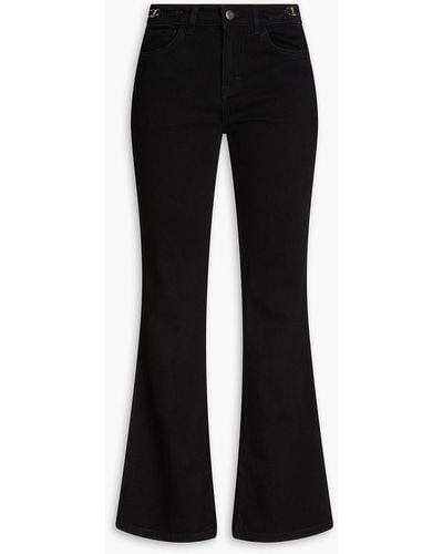 Maje Mid-rise Flared Jeans - Black