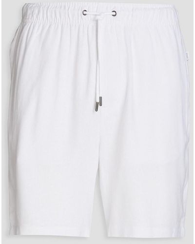 Onia Linen-blend Drawstring Shorts - White