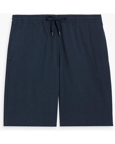 Paul Smith Cotton-blend Seersucker Drawstring Shorts - Blue