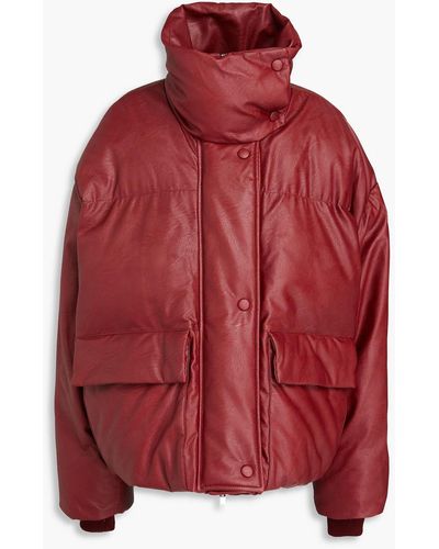 Stella McCartney Quilted Faux Leather Jacket - Red
