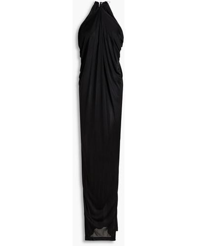 Philosophy Di Lorenzo Serafini Draped Jersey Halterneck Maxi Dress - Black