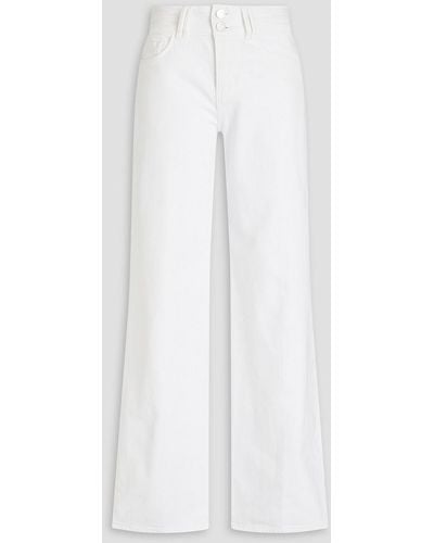 FRAME Triple Binding High-rise Wide-leg Jeans - White