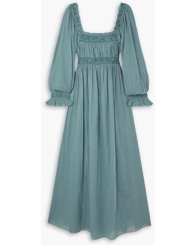Doen Catrinette Cotton Maxi Dress - Green