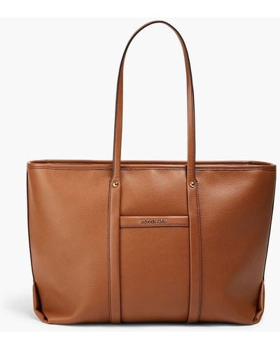 MICHAEL Michael Kors Faux Pebbled-leather Tote - Brown