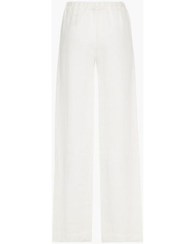 Gentry Portofino Ramie-gauze Wide-leg Trousers - White