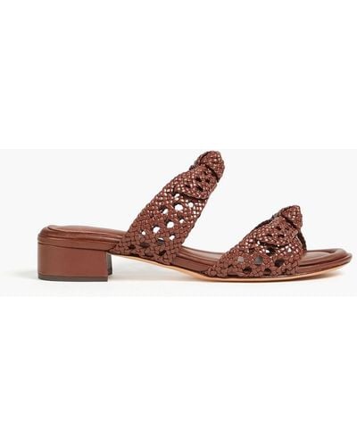 Alexandre Birman Clarita Knotted Leather Sandals - Brown