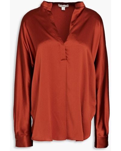 Vince Bluse aus seidensatin - Orange