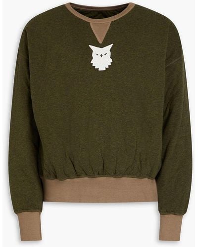 Maison Margiela Printed Cotton-jersey Sweatshirt - Green