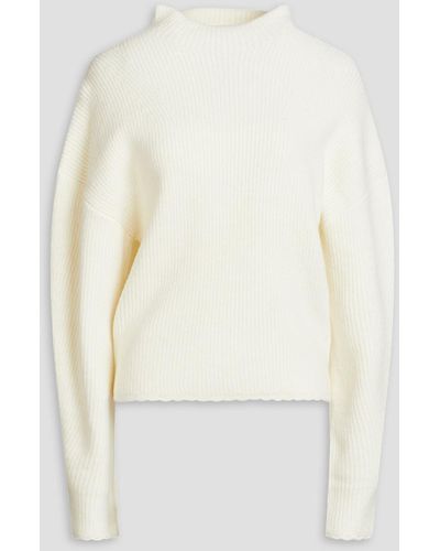 3.1 Phillip Lim Brushed Ribbed-knit Turtleneck Sweater - White