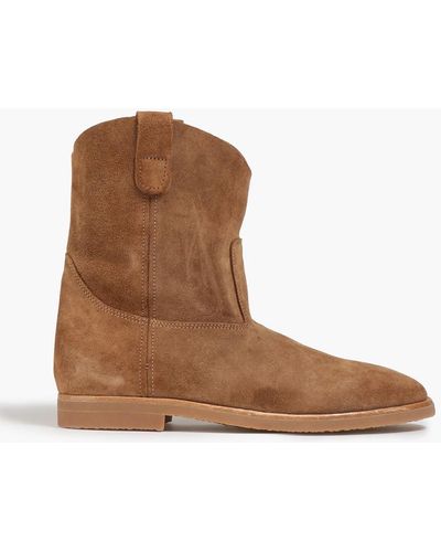 RE/DONE Suede Ankle Boots - Brown