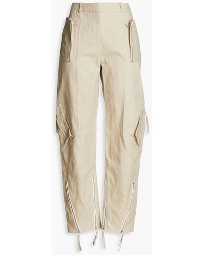 Jacquemus Papier Linen-blend Cargo Trousers - Natural