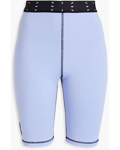McQ Cotton-blend Jersey Shorts - Blue