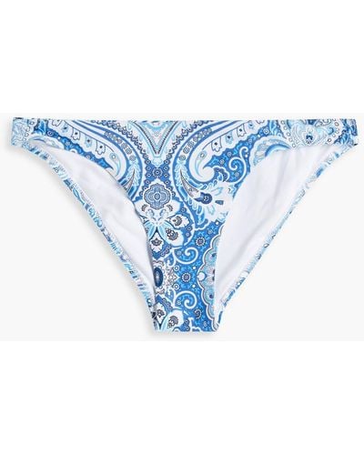 Melissa Odabash Barbados Paisley-print Low-rise Bikini Briefs - Blue