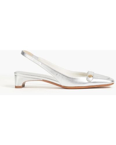 Emilio Pucci Leather Slingback Court Shoes - White