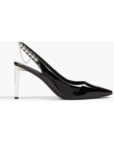 Giuseppe Zanotti Kurtney 85 Embellished Patent-leather Slingback Court Shoes - Black