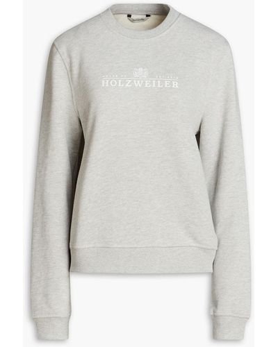 Holzweiler Coco sweatshirt aus fleece aus einer baumwollmischung mit logoprint - Weiß