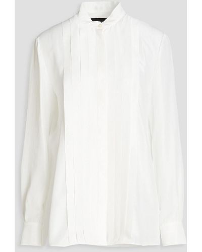 Boutique Moschino Pleated Satin Shirt - White