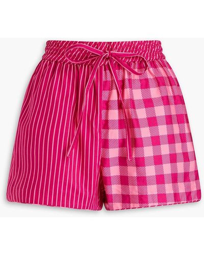 Solid & Striped The Charlie Printed Cotton-poplin Shorts - Pink