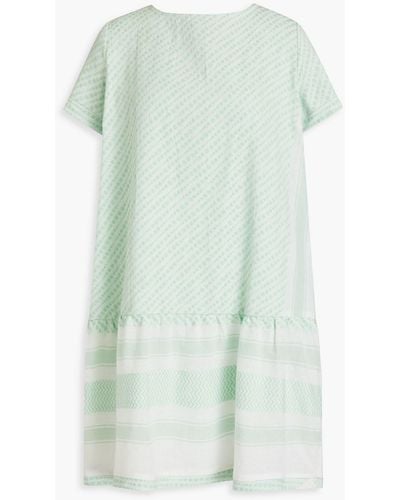 Summery Copenhagen Gina Cutout Cotton-jacquard Mini Dress - Green