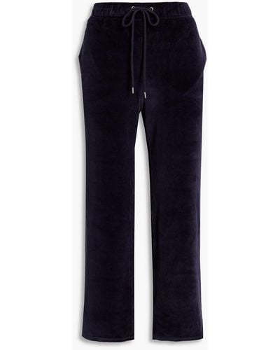 Nili Lotan Cropped track pants aus velours aus einer baumwollmischung - Blau