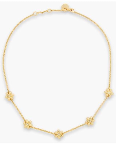 Maje Gold-tone Crystal Necklace - White