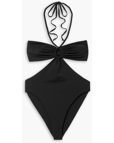 Mara Hoffman Blanca Cutout Halterneck Swimsuit - Black