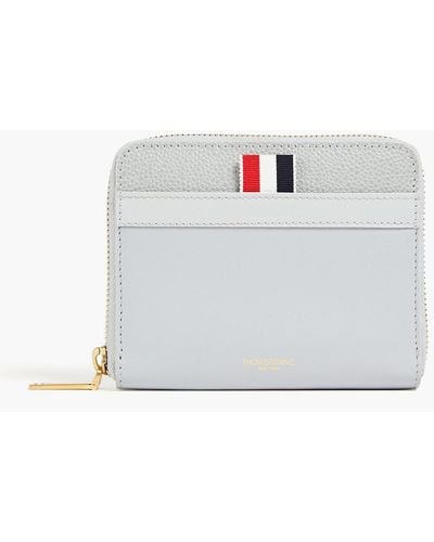 Thom Browne Pebbled-leather Wallet - White