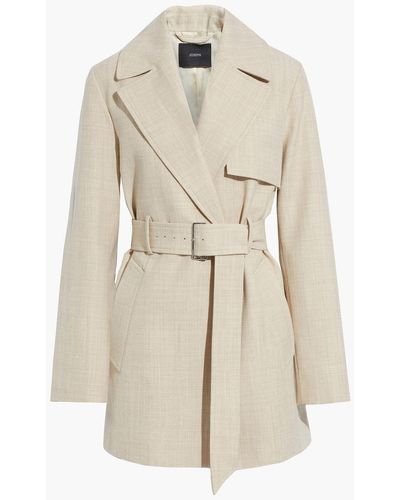 JOSEPH Belted Wool-twill Trench Coat - Natural