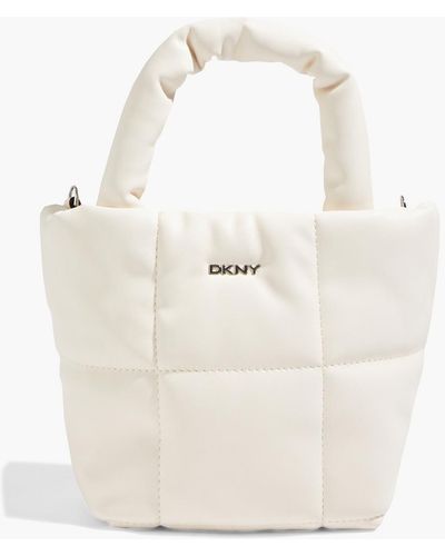 DKNY Poppy Quilted Faux Leather Tote - White