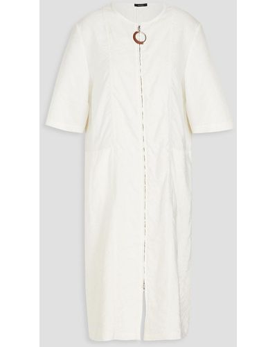 JOSEPH Crinkled Silk-blend Twill Dress - White