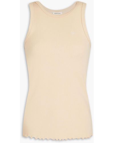 Love Stories Bella Ribbed Stretch-cotton Jersey Tank - Natural