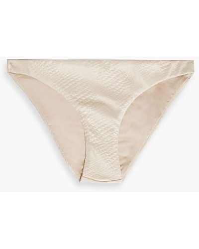Onia Ashley tief sitzendes bikini-höschen aus stretch-jacquard - Weiß