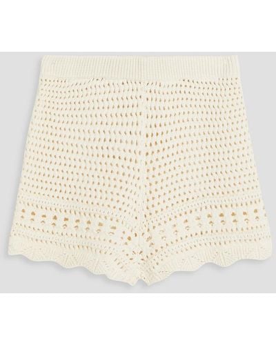 Solid & Striped The Nolan Crocheted Cotton Shorts - Natural