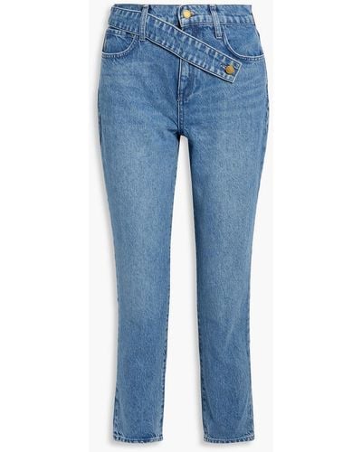 Triarchy Cropped Mid-rise Straight-leg Jeans - Blue